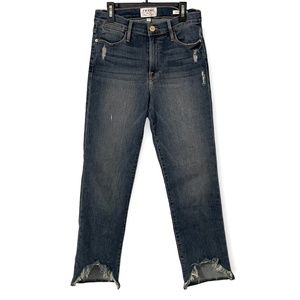 NWOT Frame Cropped Lighter Denim Le High Straight Distressed Jean 29